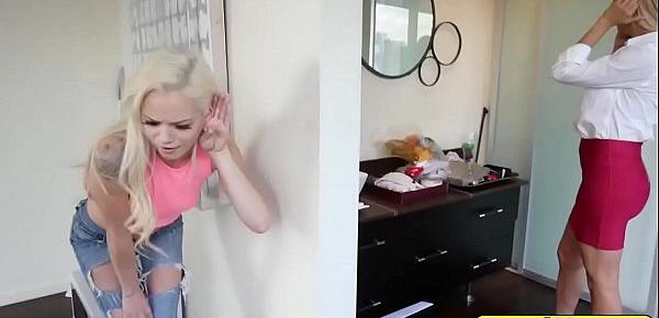  Busty Lesbian MILF Alexis Fawx Gets Fucked By Petite Blonde Beauty Elsa Jean
